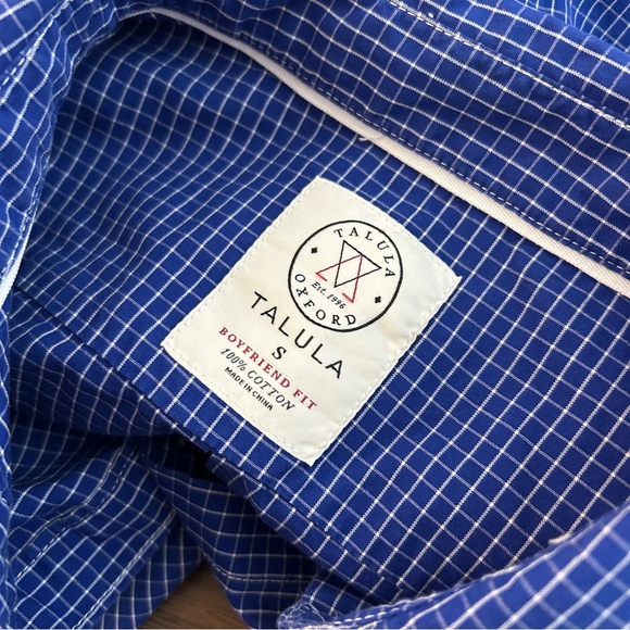 Talula Women's Blue Gingham Button Down Shirt S - Picture 5 of 9